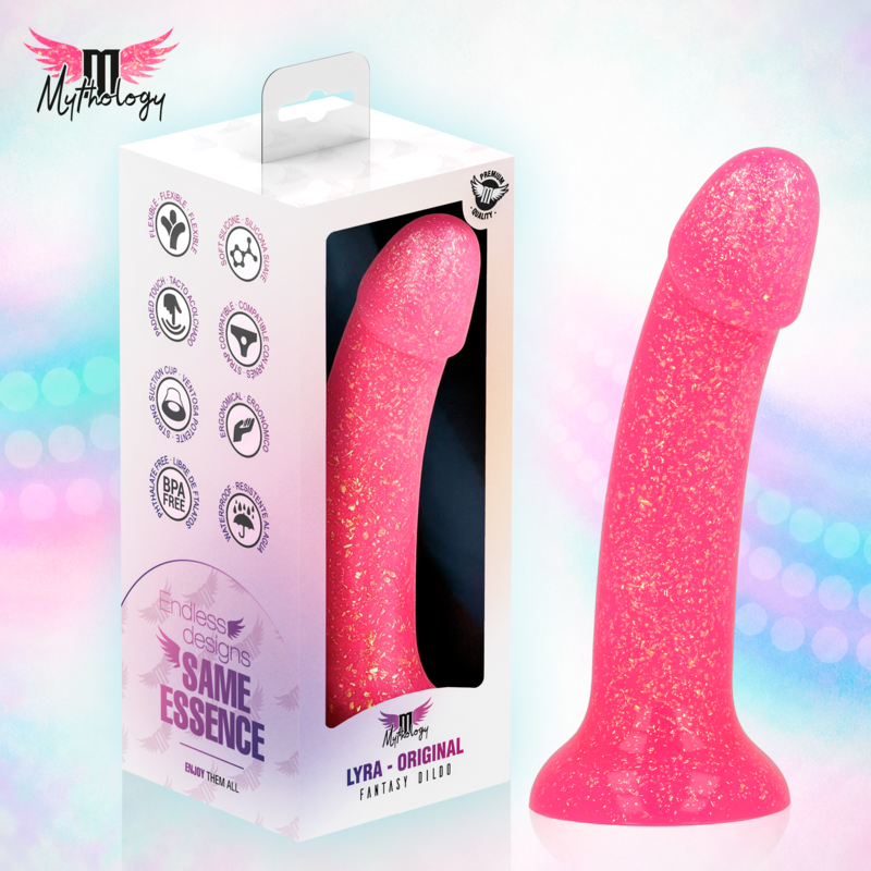 Mythology – Lyra 7 Silikondildo 17 cm Ø 3,6 cm Rosa Gold Gesprengt