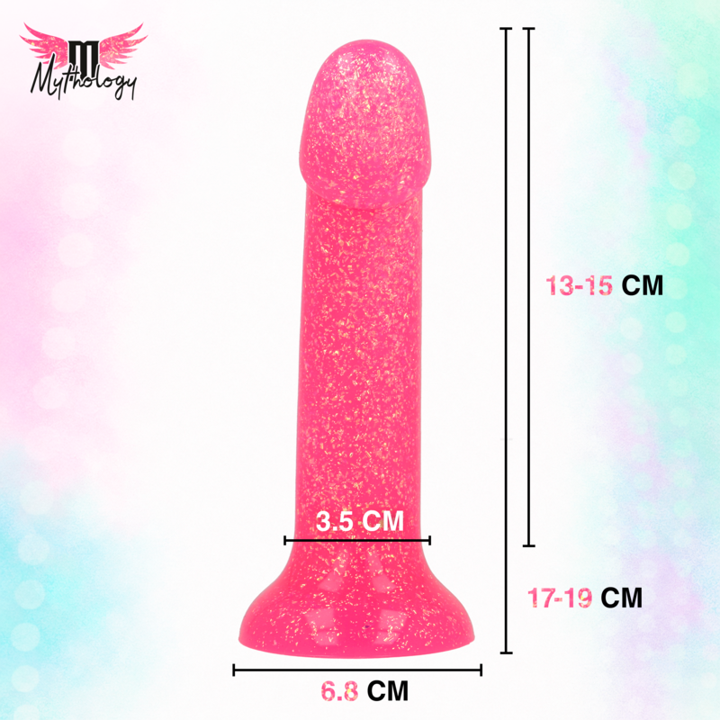 Mythology – Lyra 7 Silikondildo 17 cm Ø 3,6 cm Rosa Gold Gesprengt