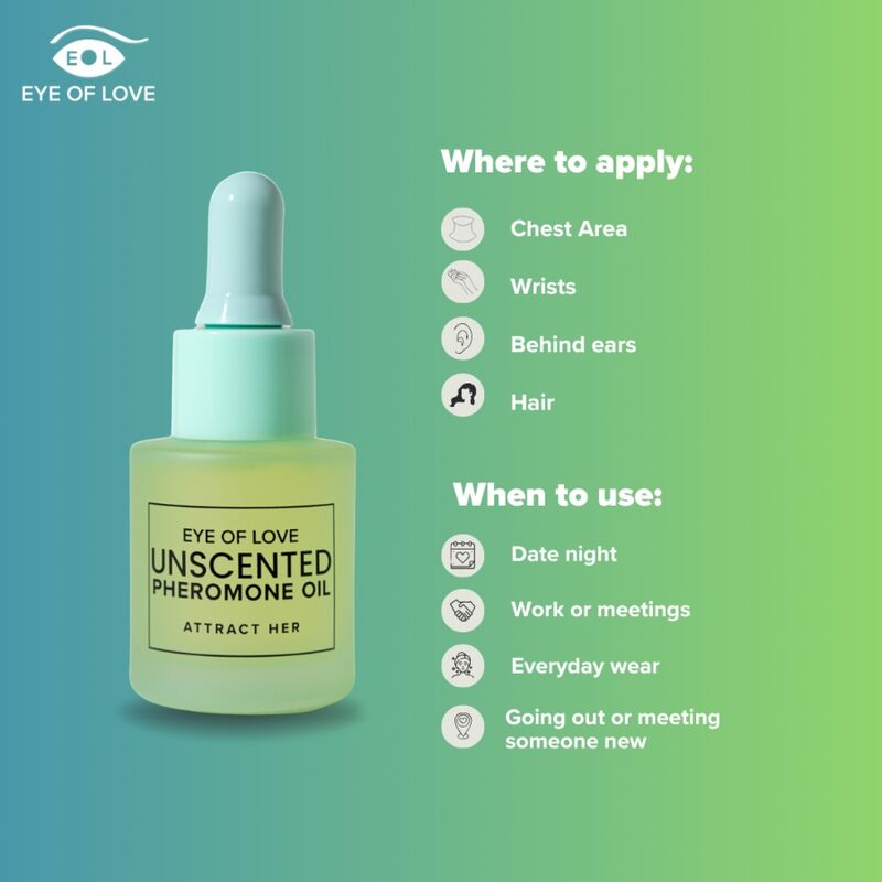 EYE OF LOVE – PHEROMONHALTIGES PARFÜMÖL FÜR MÄNNER, GERUCHSNEUTRAL, 20 ML