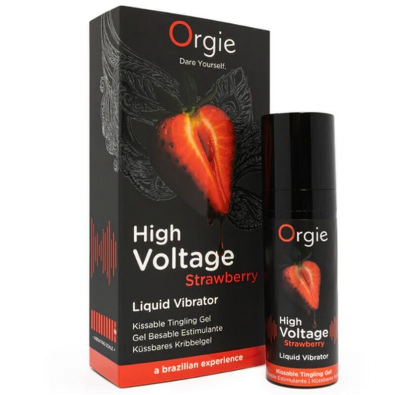 ORGIE - HIGH VOLTAGE ERDBEERE EXTRA STARKER, KÜSSERLICHER FLÜSSIGVIBRATOR 15 ML