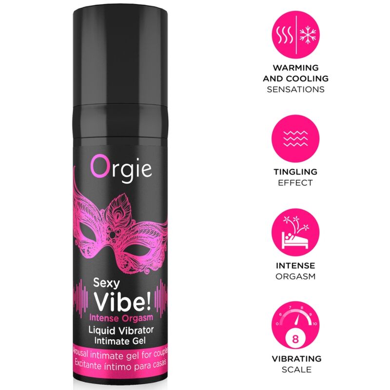 ORGIE - SEXY VIBE! INTENSIVES ORGASMUS, VIELFÄLTIGE EMPFEHLUNGEN, INTIMGEL 15 ML