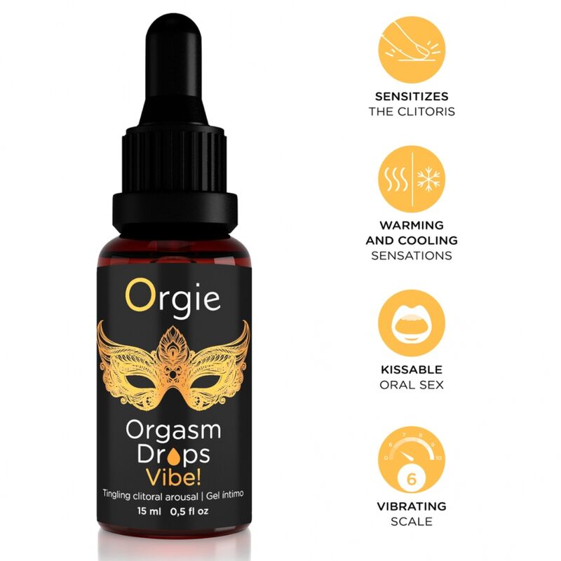 ORGIE - ORGASMUS-TROPFEN-VIBULATOR! VIBRIERENDER KLITORISTISCHER ERMÖGLICHUNGSSPANNER 15 ML