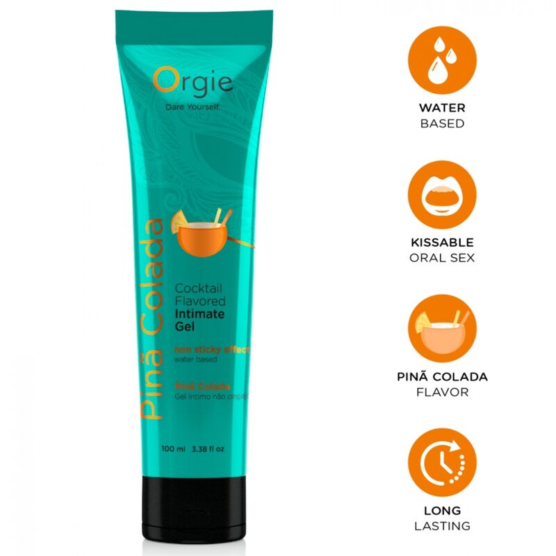 ORGIE - GLEITGEL-TUBE COCKTAIL PIÑA COLADA, KÜSSTBARES, WASSERBASIERTES INTIMGEL, 100 ML