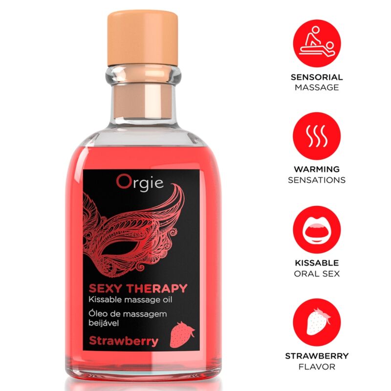 ORGIE - LIPPENMASSAGE ERDBEER KUSSBARES MASSAGESET 100 ML