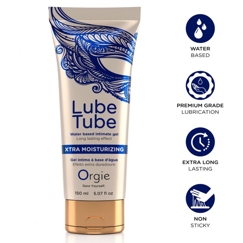 ORGIE - GLEITGEL TUBE EXTRA FEUCHTIGKEITSSPENDENDES INTIMGEL AUF WASSERBASIS, 150 ML