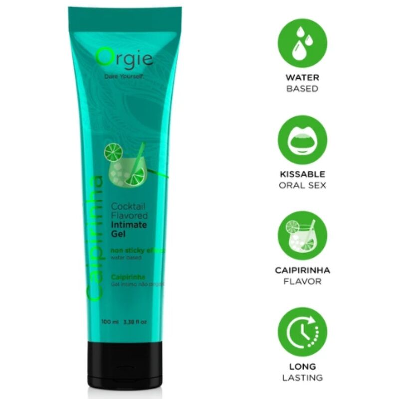 ORGIE - GLEITGEL-TUBE-COCKTAIL CAIPIRINHA, KÜSSTBARES, WASSERBASIERTES INTIMGEL, 100 ML
