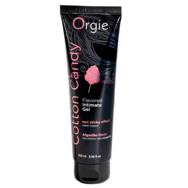 ORGIE - GLEITGEL AUF WASSERBASIS, 100 ML, MIT ZUCKERWATTE-DUFT, ZUM KÜSSEN.