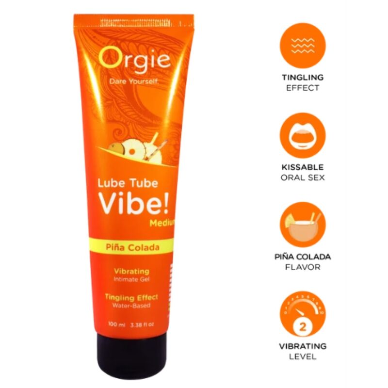 ORGIE - LUBE TUBE VIBE! PIÑA COLADA KISSABLE INTIM GEL MITTEL PRICKELND 100 ML
