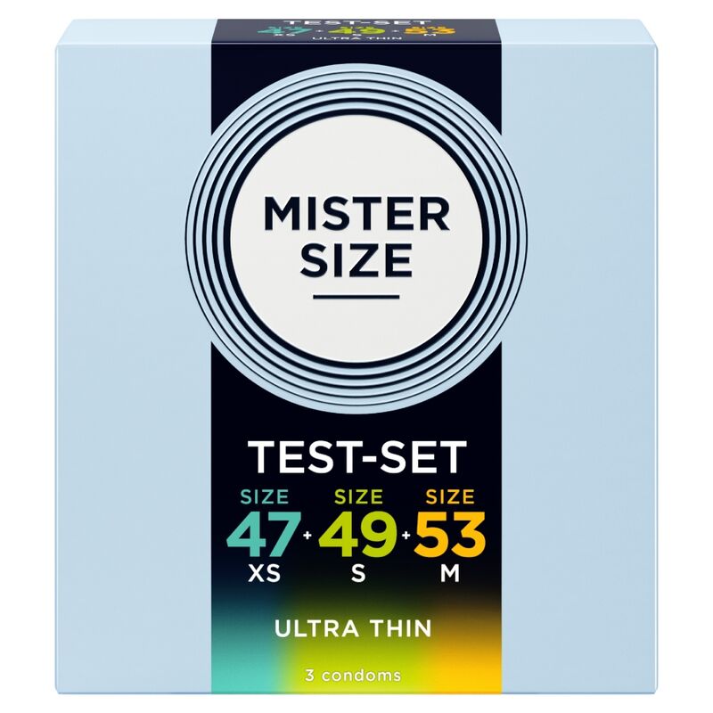 MISTER SIZE - MUSTERPACKUNG KONDOMGRÖSSE 47-49-53 MM (3 EINHEITEN)
