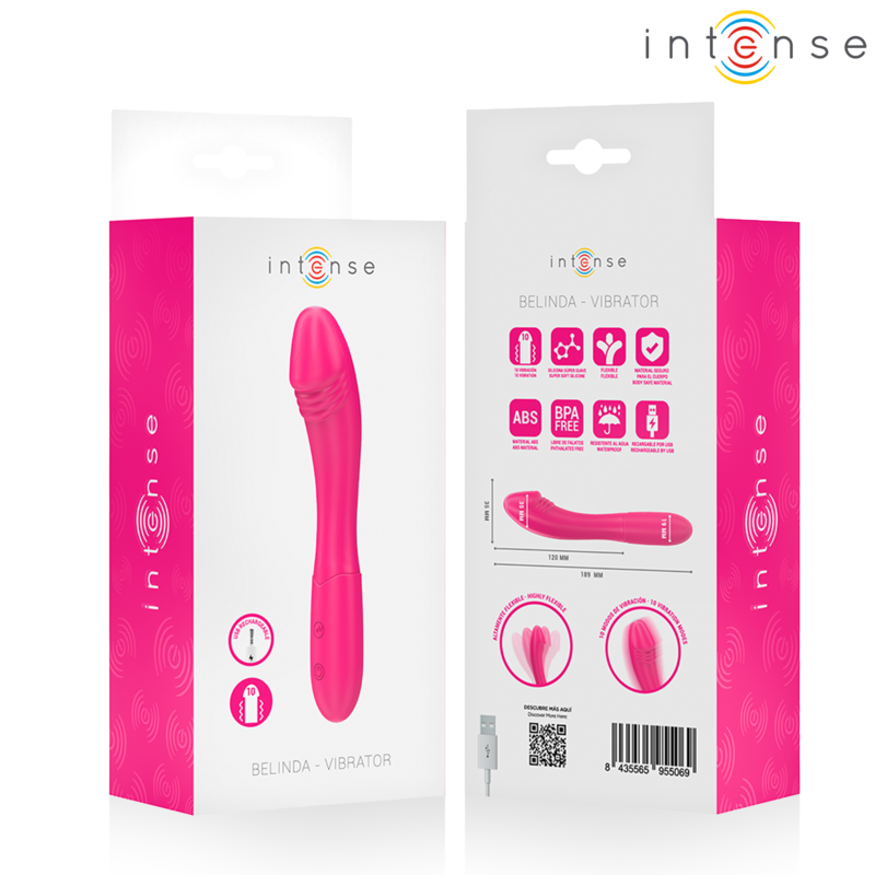 INTENSE - BELINDA VIBRATOR 19 CM FLEXIBEL 10 VIBRATIONEN ROSA
