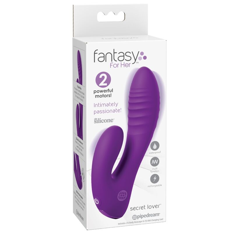 FANTASY FOR HER - SECRET LOVER DOPPELSPITZENVIBRATOR GY KLITORIS WIEDERAUFLADBAR LILA