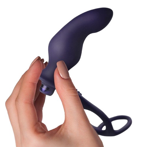 Rocks-Off – Nova Zenturian Vibrierender Prostatapulver mit Ringen, 16 Modi, Dunkelblau