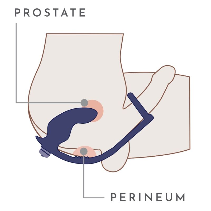 Rocks-Off – Nova Zenturian Vibrierender Prostatapulver mit Ringen, 16 Modi, Dunkelblau