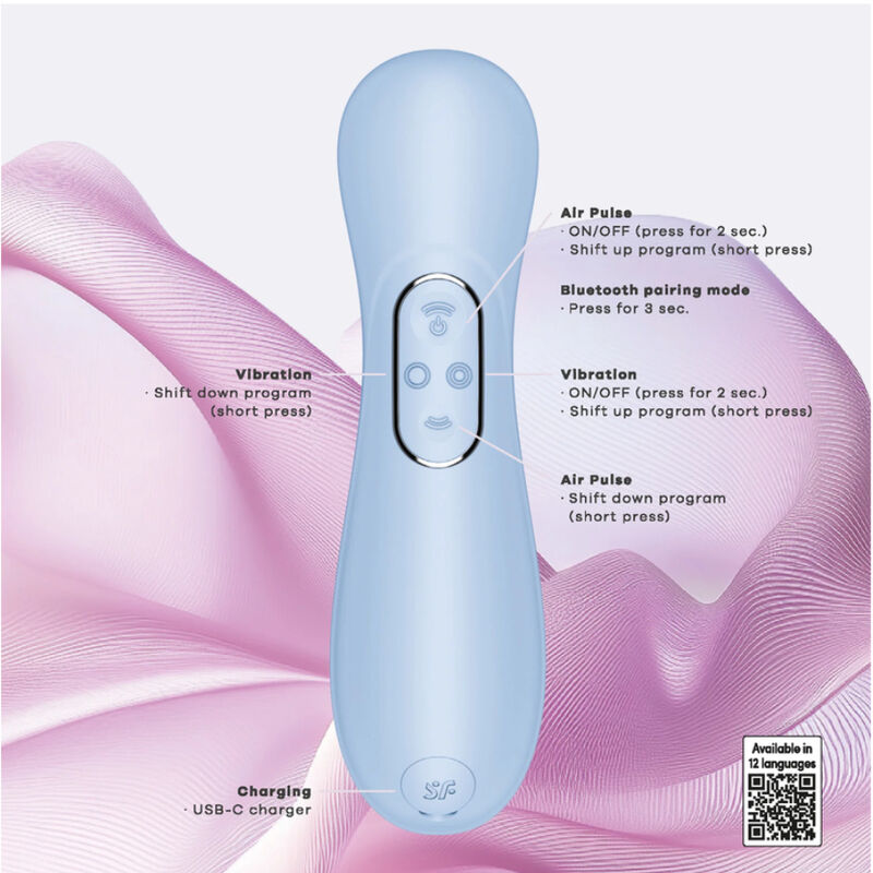 SATISFYER - PRO 2 GENERATION 4 KLITORALSTIMULATOR SERENE BLUE