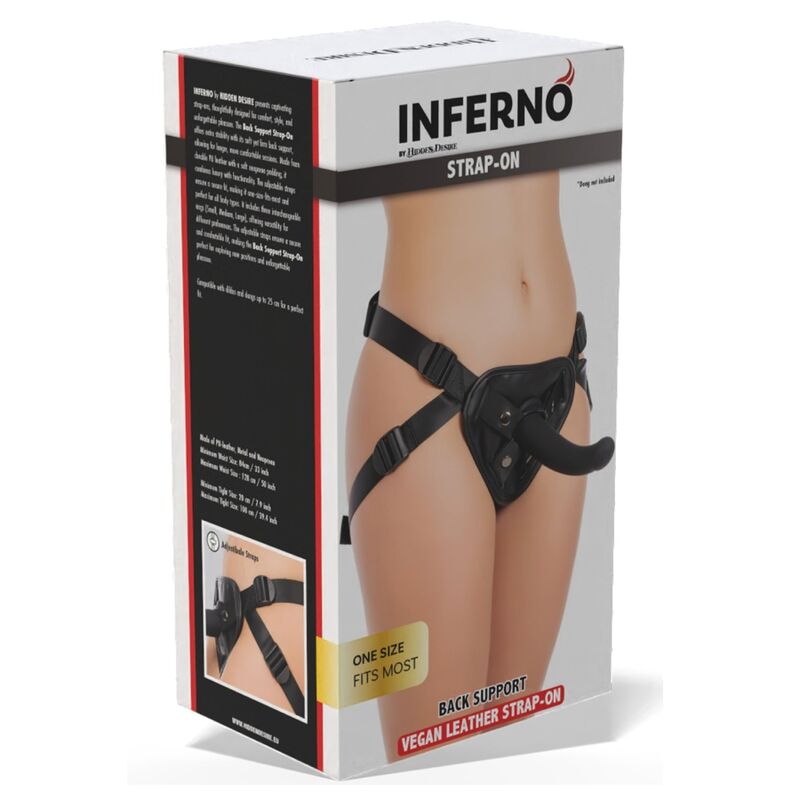 Hidden Desire – Inferno Verstellbarer Rückenstützgurt Schwarz