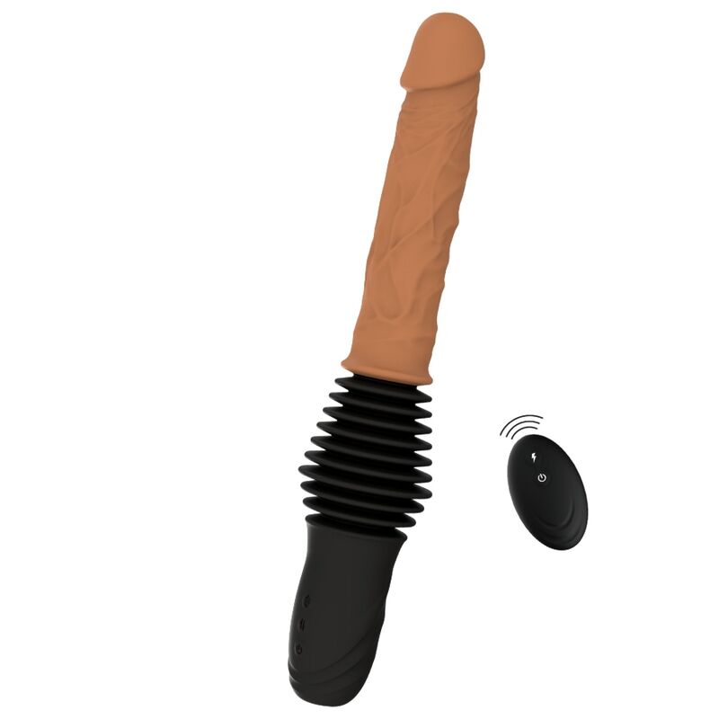 Hidden Desire – Inferno Realistischer Doppelstossvibrator mit Fernbedienung, 40,5 cm, Hellhautton