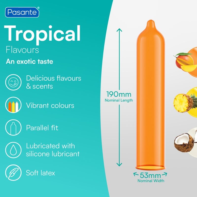 Pasante – Kondome Tropische Aromen 144 Einheiten