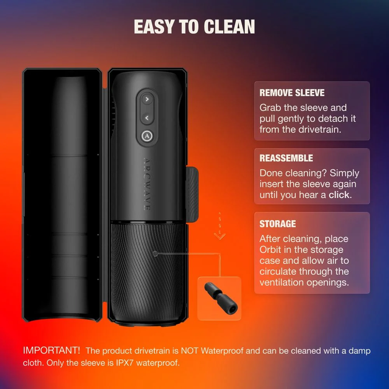 ARCWAVE - ORBIT 360° DREHBARER MÄNNLICHER MASTURBATOR MIT APP-STEUERUNG SCHWARZ