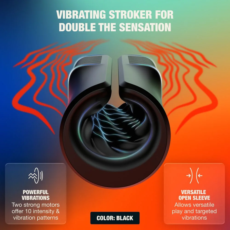 ARCWAVE - ZING VIBRIERENDER MÄNNLICHER STROKER MIT DOPPELMOTOR SCHWARZ