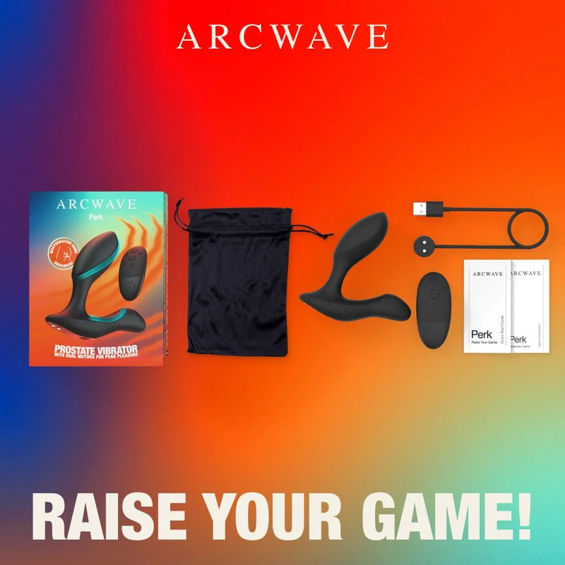 ARCWAVE - PERK VIBRIERENDES PROSTATAMASSAGEGERÄT MIT DOPPELMOTOR UND FERNBEDIENUNG SCHWARZ