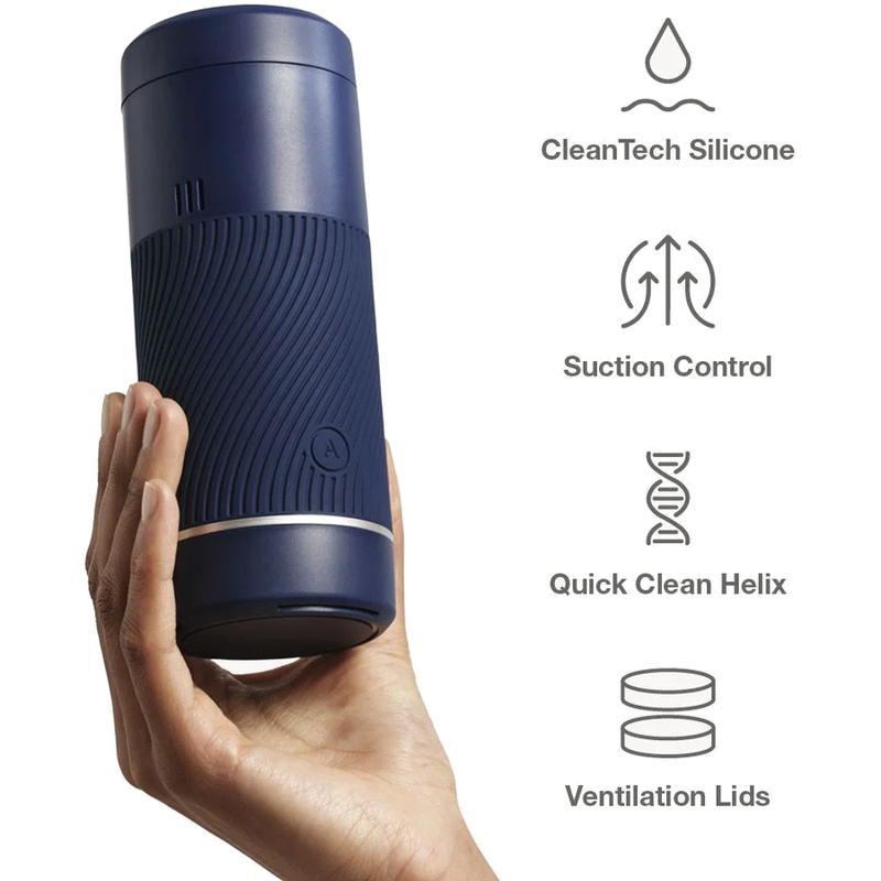 ARCWAVE - POW MANUELLER STROKER MIT SAUGKONTROLLE BLAU