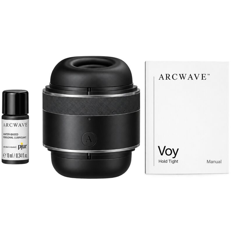 ARCWAVE - VOY MÄNNLICHER STROKER MIT 8 DRUCKEINSTELLUNGEN SCHWARZ (10 ML GLEITMITTEL ENTHALTEN)