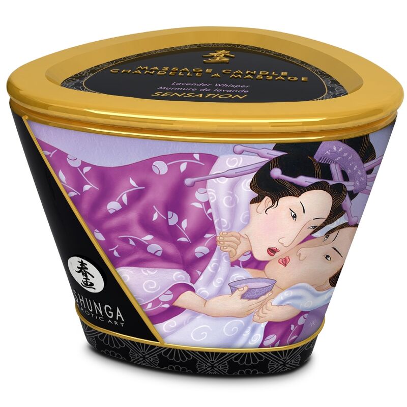 Shunga – Massage Candle Massagekerze mit Warmem Öl Kirschblüte 170 ml