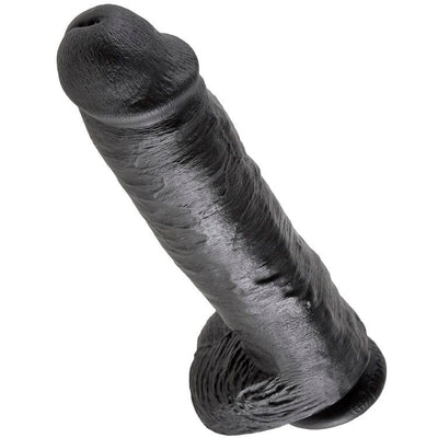 King Cock – Dildo Schwarz mit Eier 28 cm