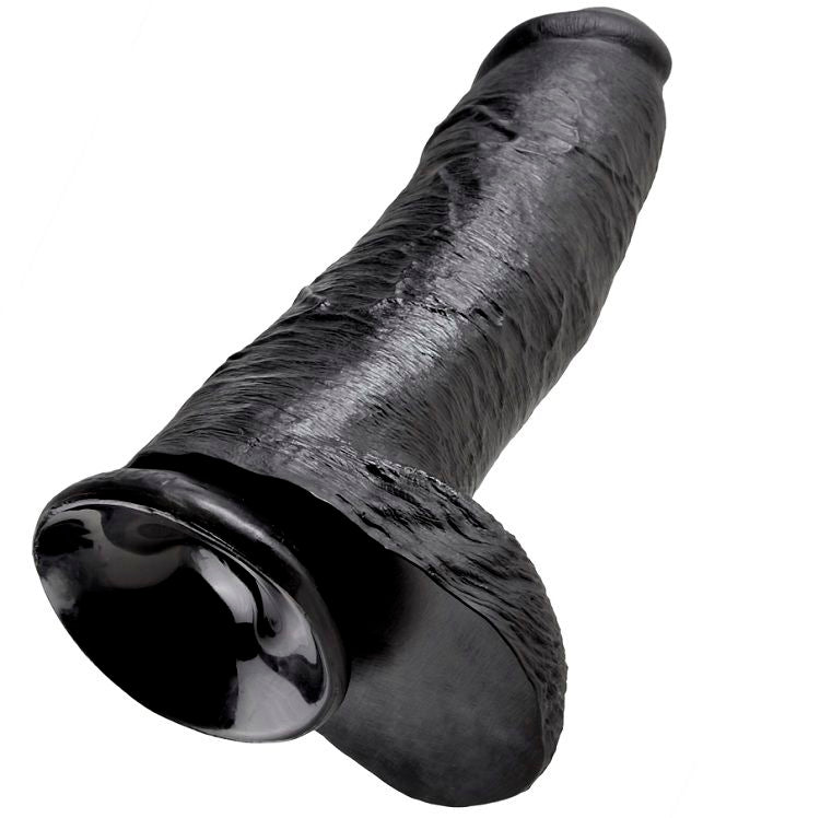 KING COCK - DILDO SCHWARZ MIT EIER 30.48 CM