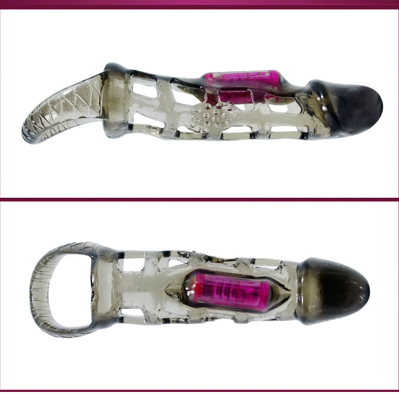 Baile – Penisverlngerungshülse mit Vibration und Riemen 13.5 cm