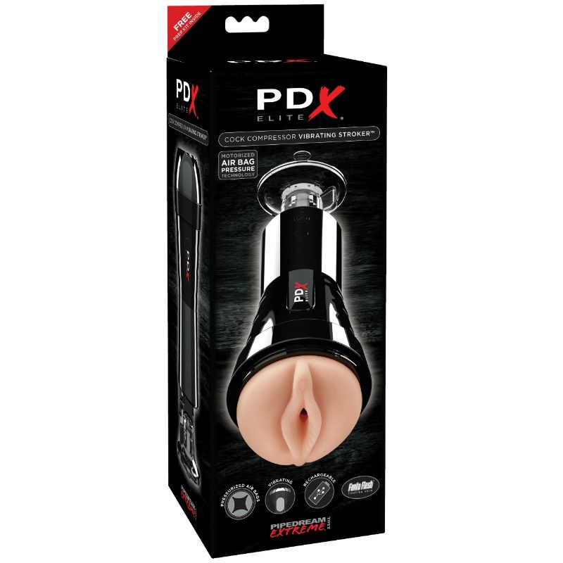 PDX ELITE - MASTURBATOR MIT VIBRATIONS- UND KOMPRESSOREFFEKT