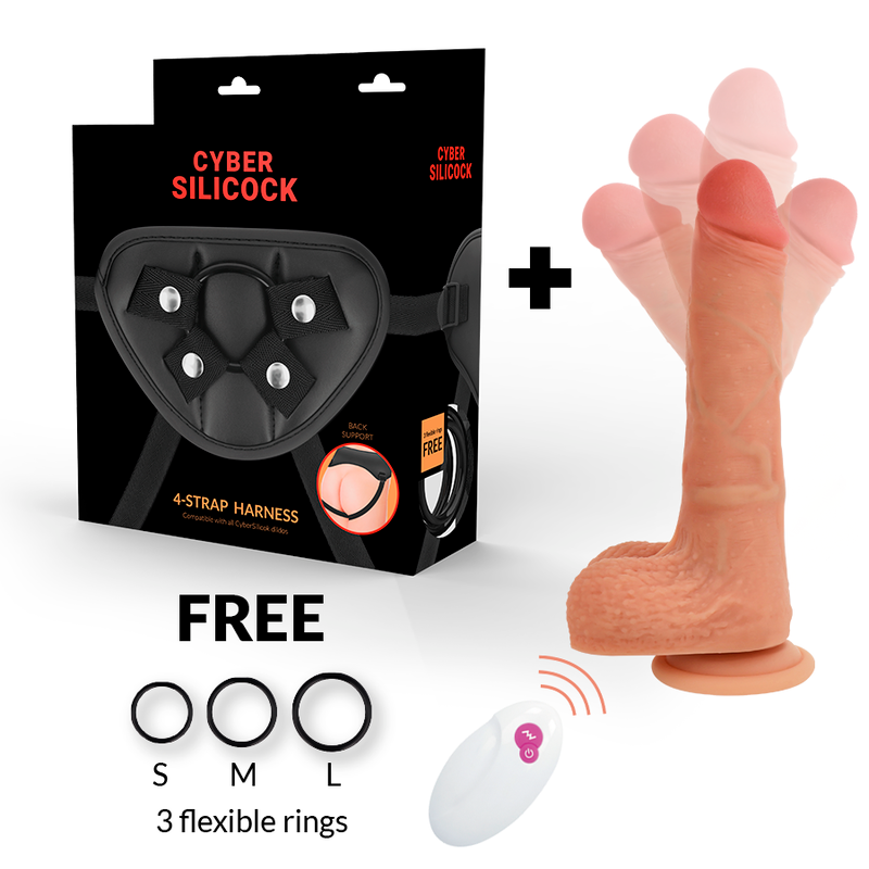 CYBER SILICOCK - STRAP-ON MR RICK FERNBEDIENUNG
